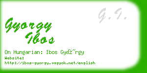 gyorgy ibos business card